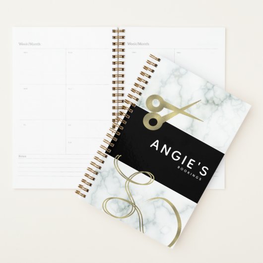 Salon moderne Beauté ciseau Gold Booking (Devant avec enveloppe)