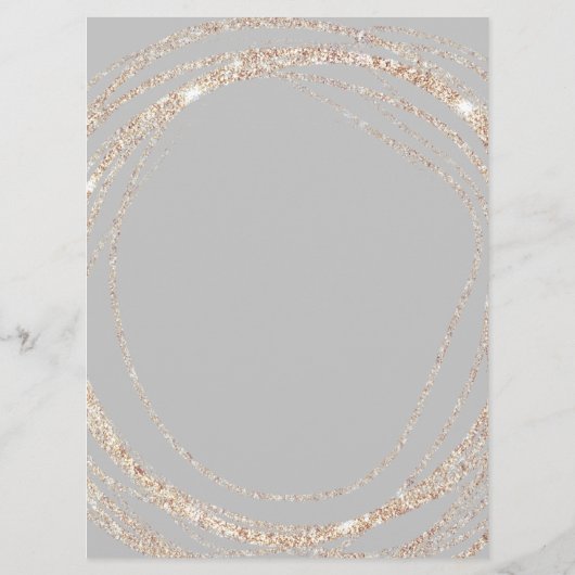 salon moderne faux or abstrait élégant prix carte (Dos)