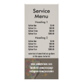 salon moderne menu du service cheveux fleuris colo (Devant)