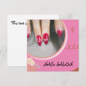 Salon Nail Business Carte de visite plat (Devant / Derrière)