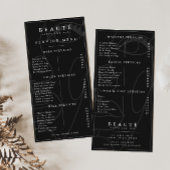 Salon noir minimaliste moderne / Service Spa Menu