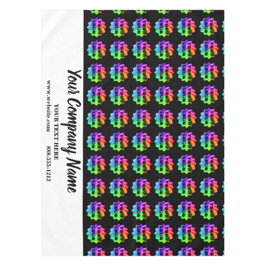 Salon noir sur mesure Nappe Logo Entreprise (Devant)