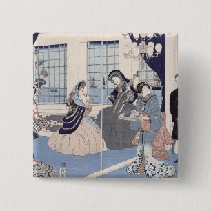 Salon of a house of foreign merchants at vierkante button 5,1 cm