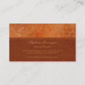 Salon orange brûlé tendance spa carte de visite pe (Dos)