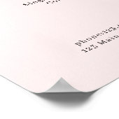 Salon Palm, blad, prijslijst Poster (Hoek)