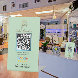 Salon Pastel Groen Google Review Voetstuk Staander Reclamebord Met Voetstuk