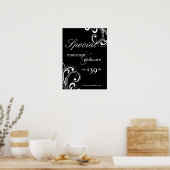 Salon Poster Spa Black & White Swirls (Keuken)
