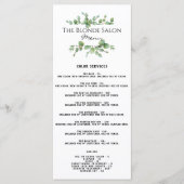 Salon Price List Menu (Voorkant)