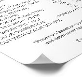 Salon Prijs LIst Poster, bewerkbare prijslijst Poster (Hoek)