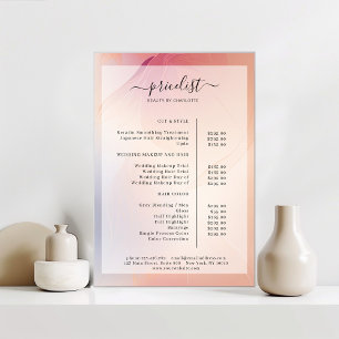 Salon Prijslijst Poster