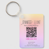 Salon QR code Modern Sleutelhanger (Voorkant)
