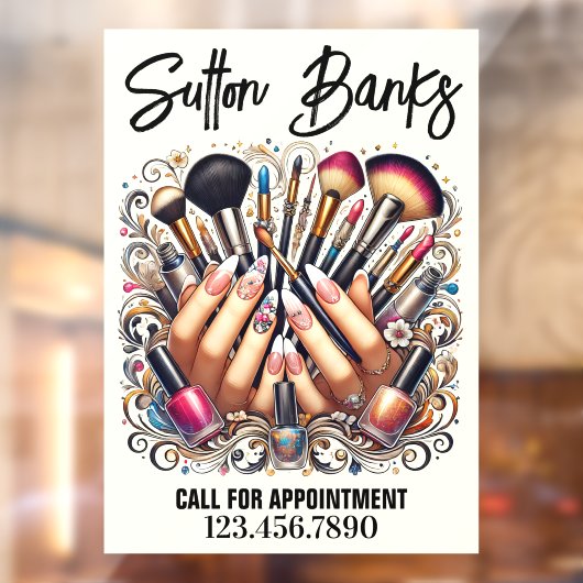 Salon Raamsticker (Vel 2)