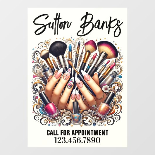 Salon Raamsticker (Vel)