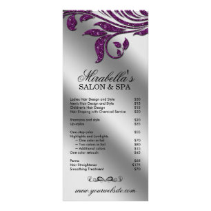 Salon Rack Card Joodse Paars Reclamekaart