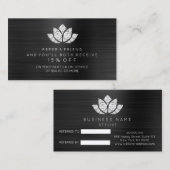 Salon Reference Kaart Black White Diamond Lotus Fl (Voorkant / Achterkant)