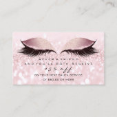 Salon Reference Kaart Glitter Pink Lashes Makeup (Voorkant)