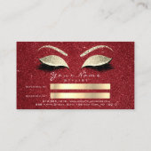 Salon Reference Kaart Gold Glitter Lash Red Makeup (Achterkant)