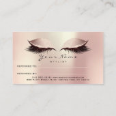 Salon Reference Kaart Pink Makeup Lashes Blush (Achterkant)