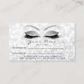Salon Reference Kaart Silver Makeup Lashes Extensi (Achterkant)
