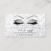 Salon Reference Kaart Silver Makeup Lashes Extensi (Voorkant)