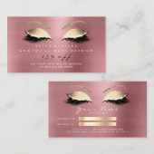 Salon Referral Kaart Glitter Roos Gold Bean Lashes (Voorkant / Achterkant)