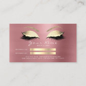 Salon Referral Kaart Glitter Roos Gold Bean Lashes (Achterkant)