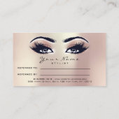 Salon Referral Kaart Makeup Roos Roze knoeiboel (Achterkant)