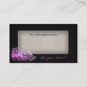 Salon Rendez-vous / Carte de visite rose floral (Dos)