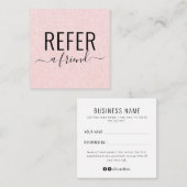 Salon rose et noir Référer une carte de recommanda (Devant / Derrière)