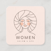 Salon rose vif féminin et carte de rendez-vous Spa (Devant)