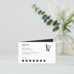 Salon schaar & kam (ponskaart 7) klantenkaartje