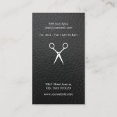 Salon Scharen Lush Zwart Leerprint Visitekaartje (Achterkant)