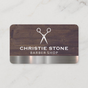 Salon Scharen Rustieke Houten Metalen Trim Visitekaartje