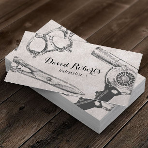 Salon Scissor & Hair Dryer Hair Stylist Visitekaartje