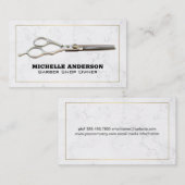 Salon Scissors | Marmer Visitekaartje (Voorkant / Achterkant)