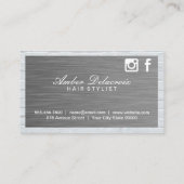 Salon Scissors | Staal en baksteen | QR-code Visitekaartje (Achterkant)