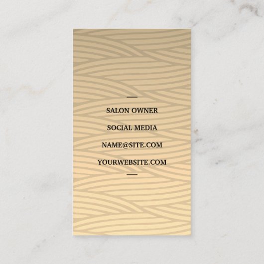Salon Scissors | Weave Pattern Visitekaartje (Achterkant)