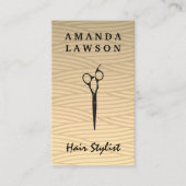 Salon Scissors | Weave Pattern Visitekaartje (Voorkant)