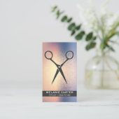 Salon Shears | Glitter Blend Background Visitekaartje (Staand voorkant)