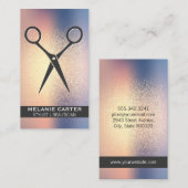Salon Shears | Glitter Blend Background Visitekaartje (Voorkant / Achterkant)