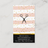 Salon Shears |  goudstapjes voor Confetti Visitekaartje (Achterkant)