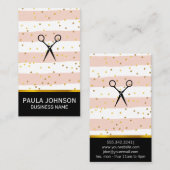 Salon Shears |  goudstapjes voor Confetti Visitekaartje (Voorkant / Achterkant)