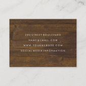 Salon Shears Rustic Wood Visitekaartje (Achterkant)