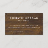 Salon Shears Rustique Monogramme Carte de rendez-v (Dos)