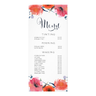 Salon Spa à ongles de cheveux Beauticier Menu Tari