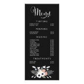 Salon spa Beauticier Menu Designer Tarifs (Devant)