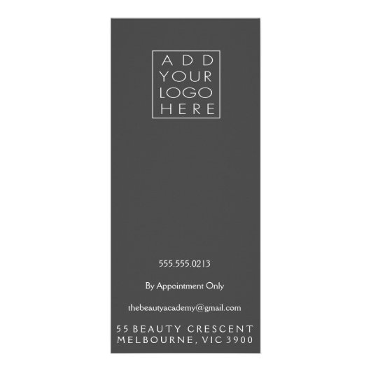 Salon spa Beauticier Menu Rose Tarifs (Dos)