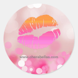 Salon spa beauty sticker roze lippen en verlichtin