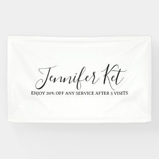 Salon spa-bedrijfsaanbieding website bezoeken een spandoek