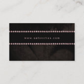 Salon Spa Carte de visite coeur rose rhinestone (Dos)